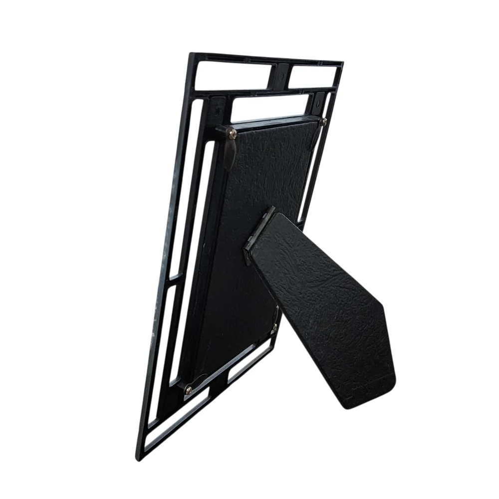Connoisseur photo frame dark silver tone colorful glass design front glass